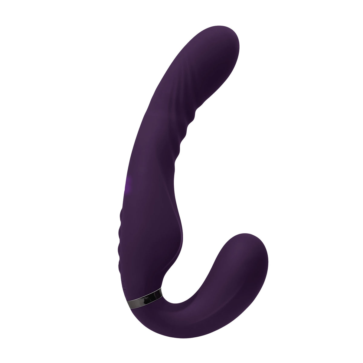 Evolved - Share The Love Strapless Strap On (Purple) - Purple - Strap On with Dildo for Reverse Insertion (Vibration)