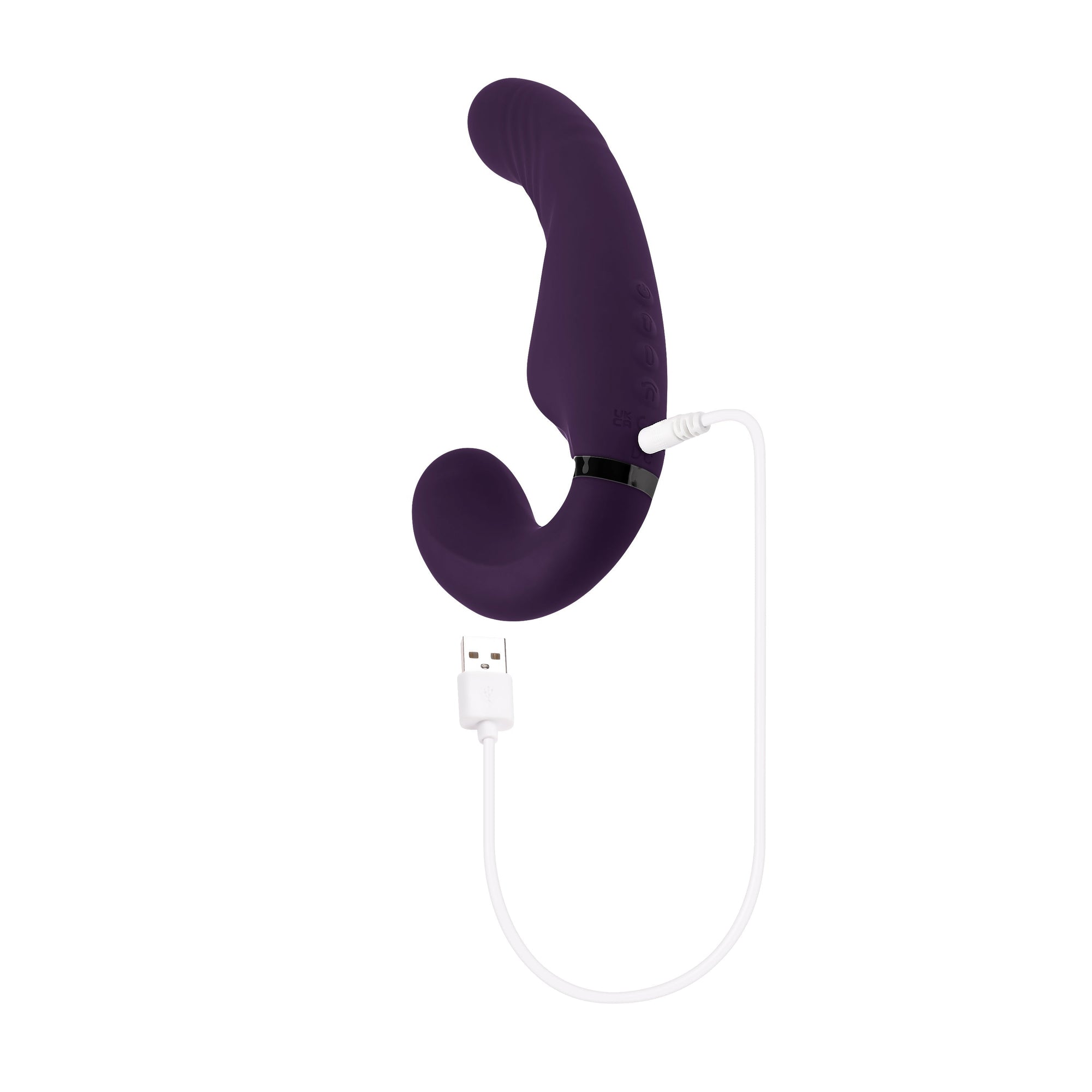 Evolved - Share The Love Strapless Strap On (Purple) - Purple - Strap On with Dildo for Reverse Insertion (Vibration)