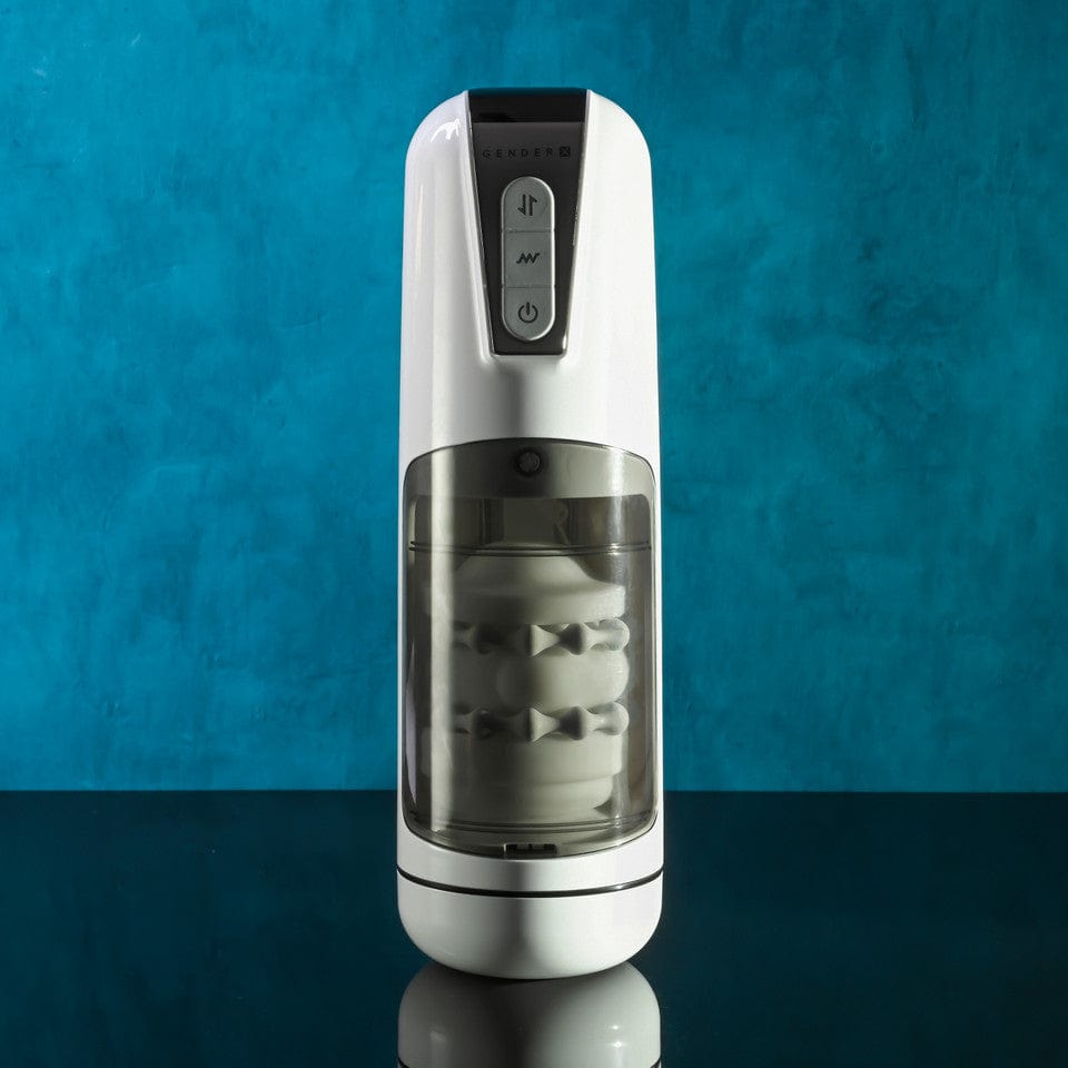 Evolved - Gender X Get Your Stroke On Thursting Vibrating Masturbator (White) EV1174 CherryAffairs