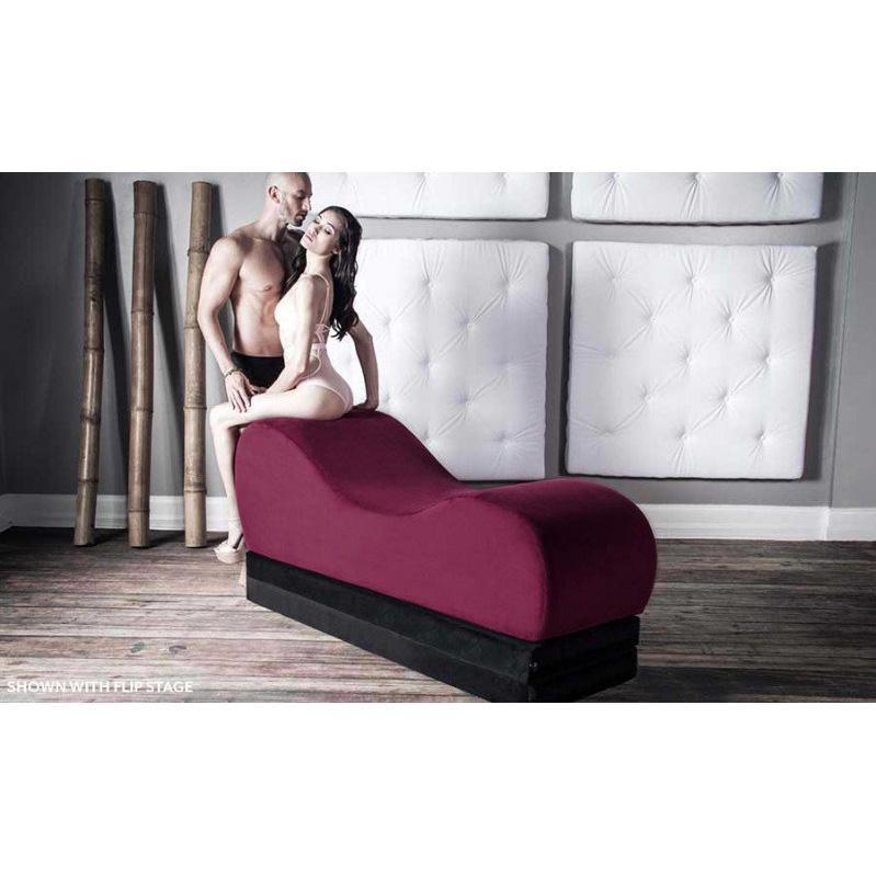 Liberator - Esse Chaise Black Velvish Fabric Sex Furniture (Black) Sex Furnitures Singapore