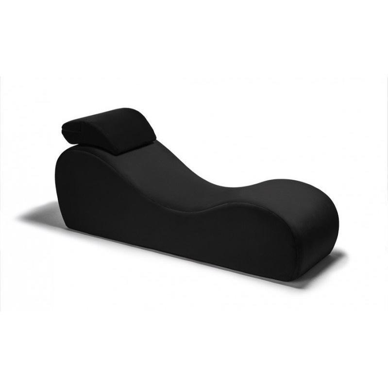 Liberator - Esse Chaise Black Velvish Fabric Sex Furniture (Black) Sex Furnitures Singapore