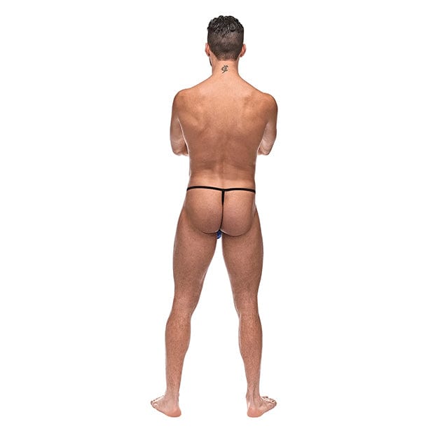 Male Power - Diamond Mesh Posing Strap Underwear O/S (Blue) Gay Pride Underwear 845830085335 CherryAffairs