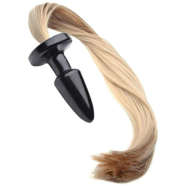 XR - Tailz Pony Tail Anal Plug (Black) Anal Plug (Non Vibration)