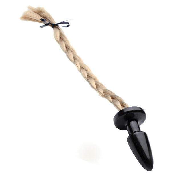 XR - Tailz Pony Tail Anal Plug (Black) Anal Plug (Non Vibration)