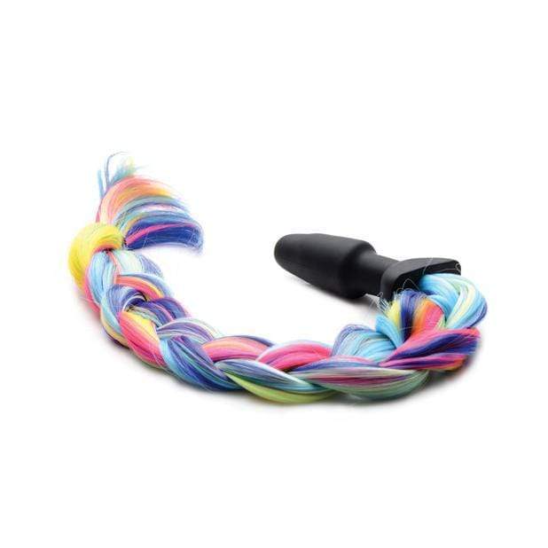 XR - Tailz Rainbow Pony Tail Anal Plug (Black) Anal Plug (Non Vibration)