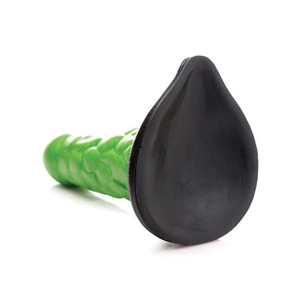 XR - Creature Cocks Radioactive Reptile Thick Scaly Silicone Dildo (Green/Black) Non Realistic Dildo with suction cup (Non Vibration) 848518046055 CherryAffairs