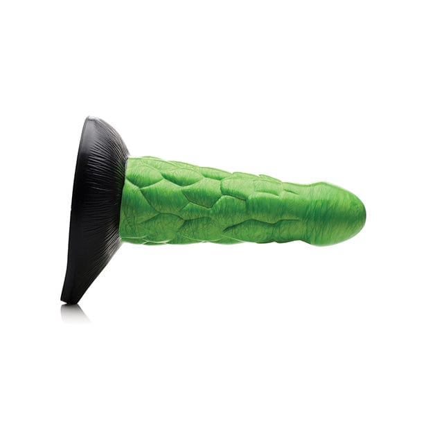 XR - Creature Cocks Radioactive Reptile Thick Scaly Silicone Dildo (Green/Black) Non Realistic Dildo with suction cup (Non Vibration) 848518046055 CherryAffairs