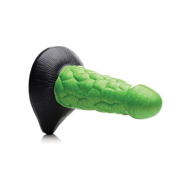 XR - Creature Cocks Radioactive Reptile Thick Scaly Silicone Dildo (Green/Black) Non Realistic Dildo with suction cup (Non Vibration) 848518046055 CherryAffairs