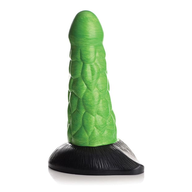 XR - Creature Cocks Radioactive Reptile Thick Scaly Silicone Dildo (Green/Black) Non Realistic Dildo with suction cup (Non Vibration) 848518046055 CherryAffairs