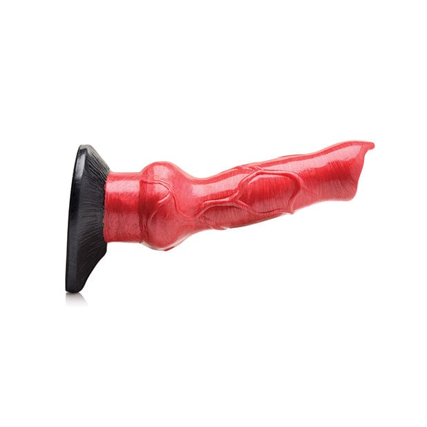 XR - Creature Cocks Hell Hound Canine Penis Silicone Dildo (Red/Black) Non Realistic Dildo with suction cup (Non Vibration) 848518046079 CherryAffairs