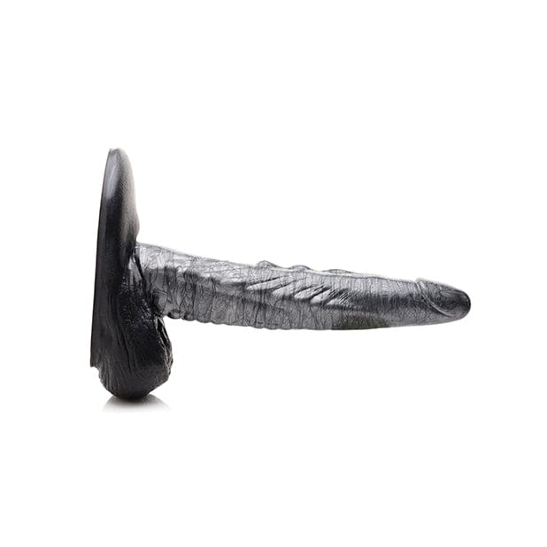 XR - Creature Cocks The Gargoyle Rock Hard Silicone Dildo (Silver/Black) Non Realistic Dildo with suction cup (Non Vibration) 848518046086 CherryAffairs