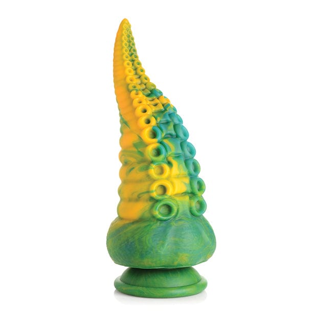 XR - Creature Cocks Monstropus Tentacled Monster Silicone Dildo (Green/Yellow) Non Realistic Dildo with suction cup (Non Vibration) 848518046697 CherryAffairs