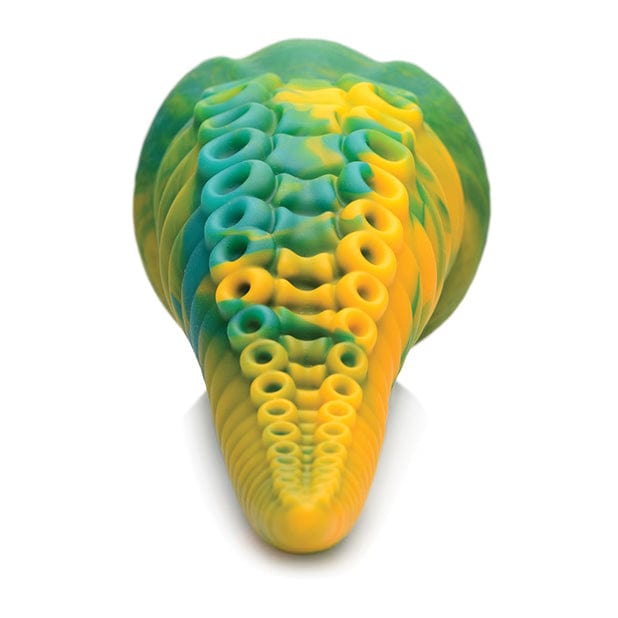 XR - Creature Cocks Monstropus Tentacled Monster Silicone Dildo (Green/Yellow) Non Realistic Dildo with suction cup (Non Vibration) 848518046697 CherryAffairs