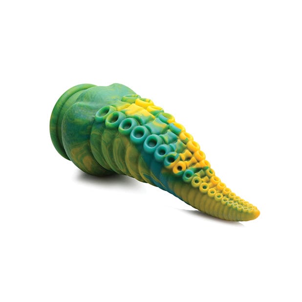 XR - Creature Cocks Monstropus Tentacled Monster Silicone Dildo (Green/Yellow) Non Realistic Dildo with suction cup (Non Vibration) 848518046697 CherryAffairs