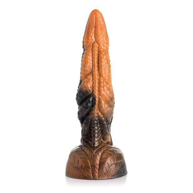 XR - Creature Cocks Ravager Rippled Tentacle Silicone Dildo (Orange/Black) Non Realistic Dildo with suction cup (Non Vibration) 848518046703 CherryAffairs