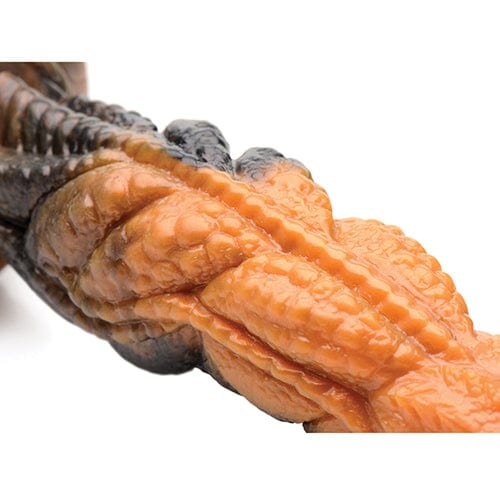 XR - Creature Cocks Ravager Rippled Tentacle Silicone Dildo (Orange/Black) Non Realistic Dildo with suction cup (Non Vibration) 848518046703 CherryAffairs
