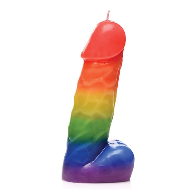 Master Series - Pride Pecker Dick Drip Candle Wax Play BDSM (Rainbow) BDSM (Others) 848518046901 CherryAffairs
