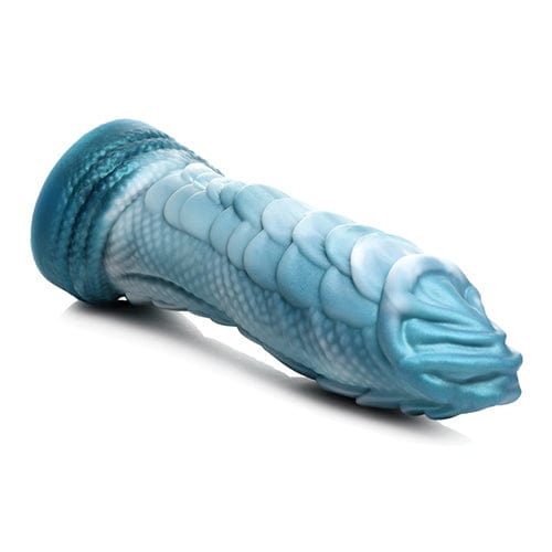 XR - Creature Cocks Sea Serpent Scaly Silicone Dildo (Blue) Non Realistic Dildo with suction cup (Non Vibration) 848518048714 CherryAffairs
