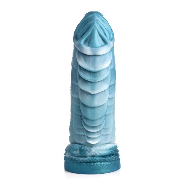 XR - Creature Cocks Sea Serpent Scaly Silicone Dildo (Blue) Non Realistic Dildo with suction cup (Non Vibration) 848518048714 CherryAffairs