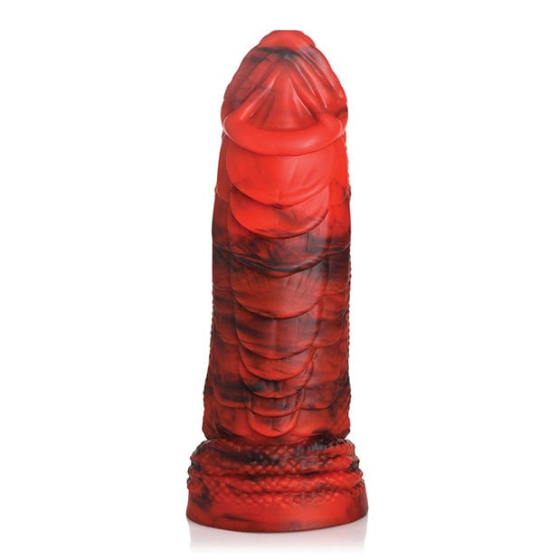 XR - Creature Cocks Fire Dragon Scaly Silicone Dildo (Red) Non Realistic Dildo with suction cup (Non Vibration) 626143470 CherryAffairs
