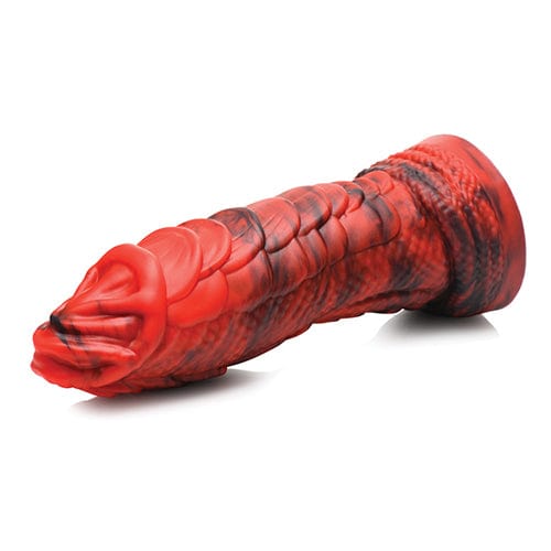 XR - Creature Cocks Fire Dragon Scaly Silicone Dildo (Red) Non Realistic Dildo with suction cup (Non Vibration) 626143470 CherryAffairs