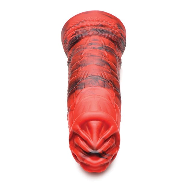 XR - Creature Cocks Fire Dragon Scaly Silicone Dildo (Red) Non Realistic Dildo with suction cup (Non Vibration) 626143470 CherryAffairs