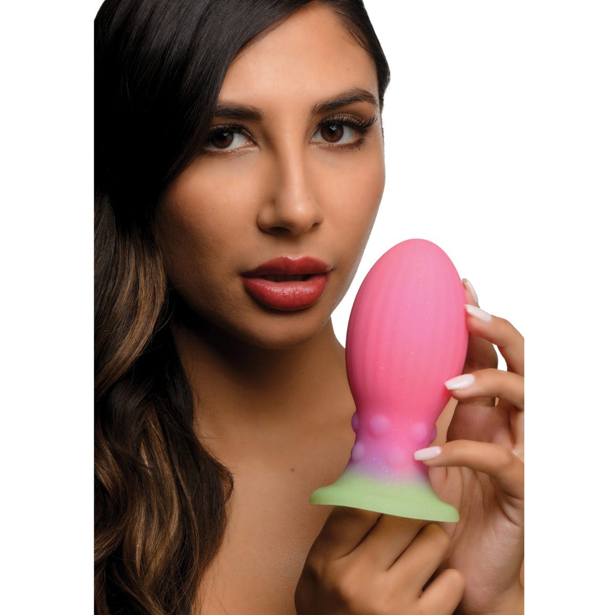 XR - Creature Cocks Glow in the Dark Xeno Silicone Egg Large (Multi Colour) Non Realistic Dildo with suction cup (Non Vibration) 848518049063 CherryAffairs