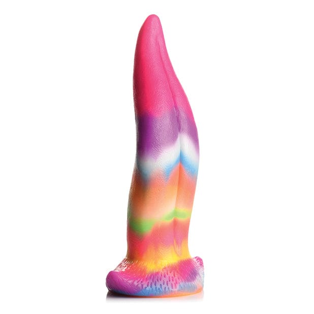 XR - Creature Cocks Glow in the Dark Unicorn Kiss Silicone Tongue Dildo (Rainbow) Non Realistic Dildo with suction cup (Non Vibration) 848518049902 CherryAffairs