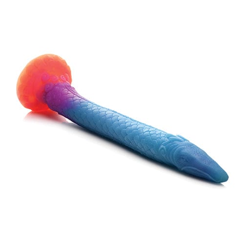 XR - Creature Cocks Glow in the Dark Makara Silicone Snake Dildo 18" (Multi Colour) Non Realistic Dildo with suction cup (Non Vibration) 848518051417 CherryAffairs