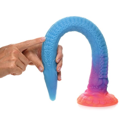 XR - Creature Cocks Glow in the Dark Makara Silicone Snake Dildo 18" (Multi Colour) Non Realistic Dildo with suction cup (Non Vibration) 848518051417 CherryAffairs