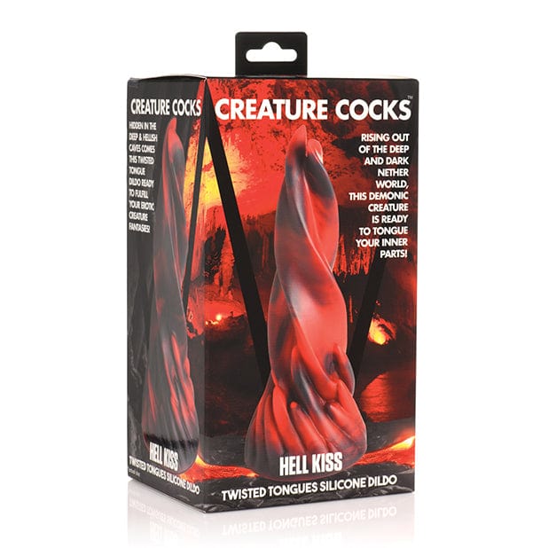 XR - Creature Cocks Hell Kiss Twisted Tongues Silicone Dildo (Red) Non Realistic Dildo with suction cup (Non Vibration) 848518051622 CherryAffairs