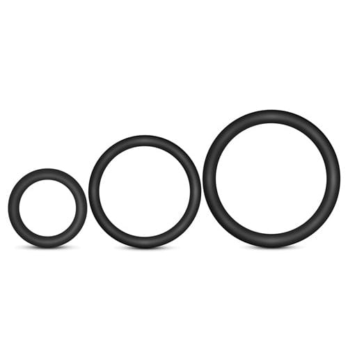 Blush Novelties - Performance VS4 Pure Premium Silicone Cock Ring Set (Black) Silicone Cock Ring (Non Vibration) 622624156 CherryAffairs