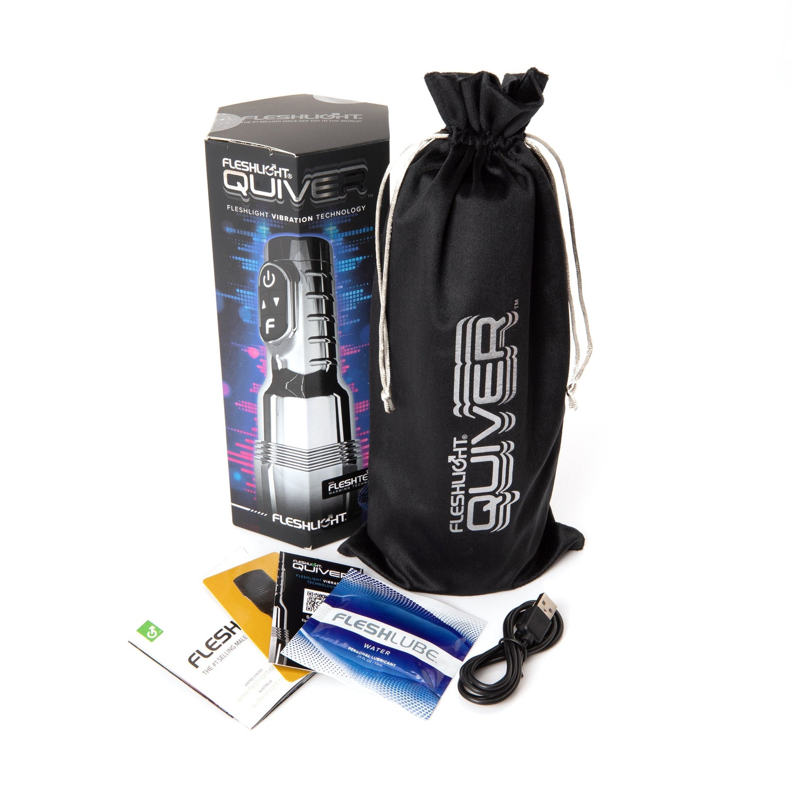 Fleshlight - Pink Quiver Rechargeable Vibrating Stroker Masturbator (RP)