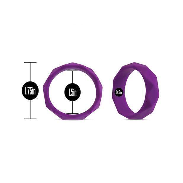 Blush Novelties - Wellness Geo C Ring (Purple) Silicone Cock Ring (Non Vibration) 853858007000 CherryAffairs