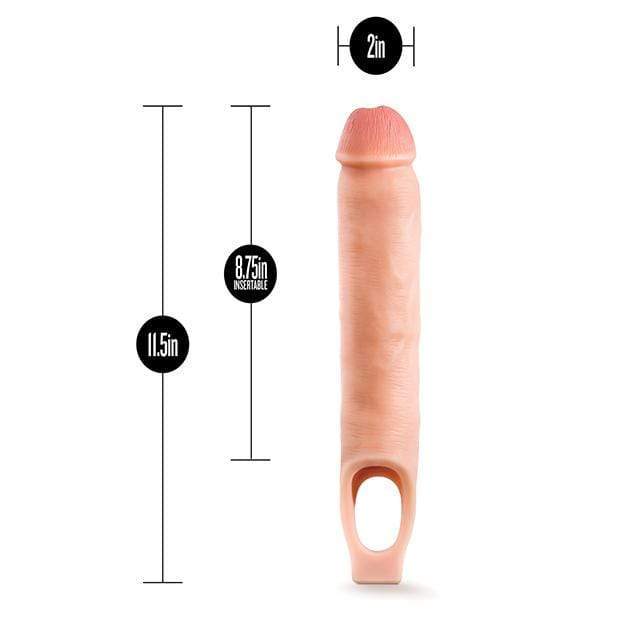 Blush Novelties - Performance Plus Silicone Cock Sheath Penis Extender 11.5" (Beige) Cock Sleeves (Non Vibration) 853858007949 CherryAffairs