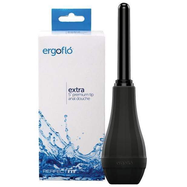 Perfect Fit - Ergoflo Extra Anal Douche (Black) Anal Douche (Non Vibration) 854854005243 CherryAffairs