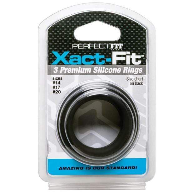 Perfect Fit - Xact Fit 3 Cock Ring Kit S/M/L (Black) Cock Ring (Non Vibration) 854854005809 CherryAffairs