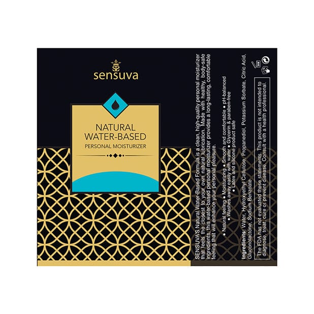 Sensuva - Natural Water Based Personal Moisturizer Lubricant 4.23 oz (Unscented) Lube (Water Based) 625983315 CherryAffairs