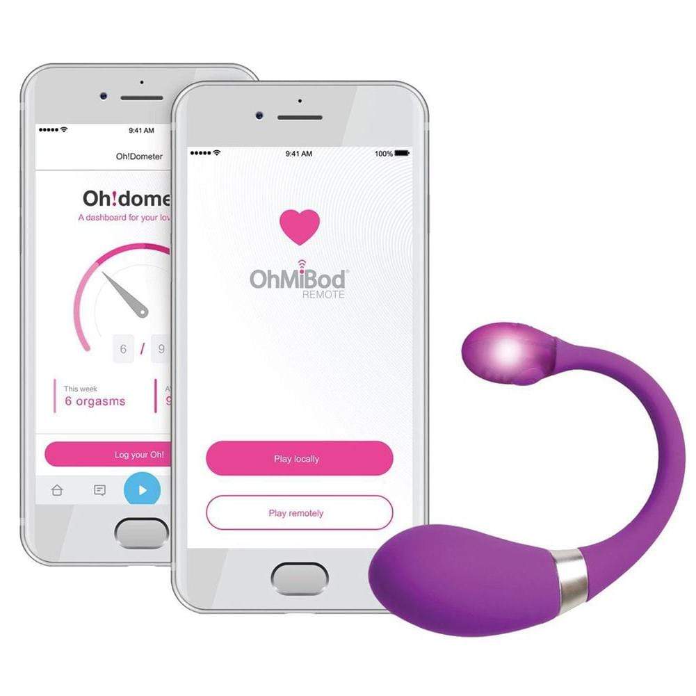OhMiBod - Kiiroo Esca 2 App-Controlled Vibrator (Purple) - Purple - Remote Control Dildo w/o Suction Cup (Vibration)