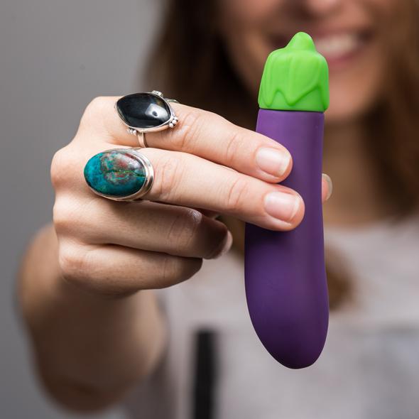 Emojibator - The Eggplant Emoji Vibrator (Purple) Bullet (Vibration) Non Rechargeable 863707000304 CherryAffairs