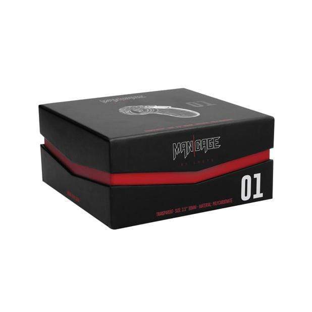 Shots - Man Cage Chastity Cock Cage Model 1 3.5" (Clear) Plastic Cock Cage (Non Vibration) 274040357 CherryAffairs