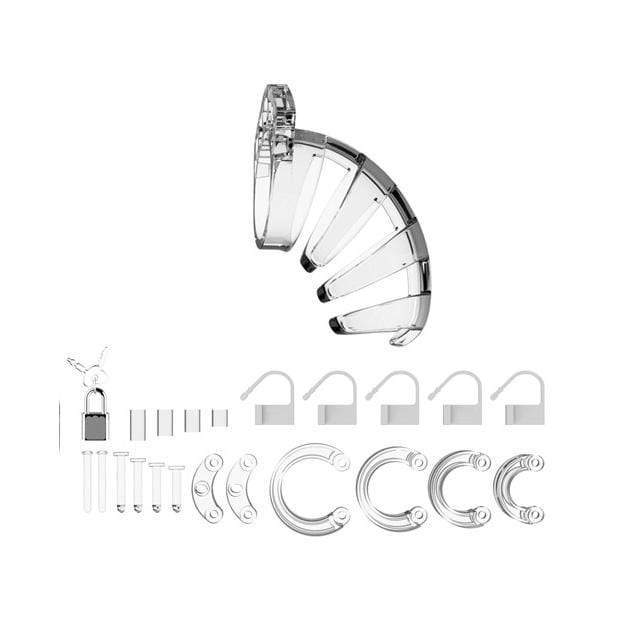 Shots - Man Cage Chastity Cock Cage Model 2 3.5" (Clear) Plastic Cock Cage (Non Vibration) 8714273290564 CherryAffairs