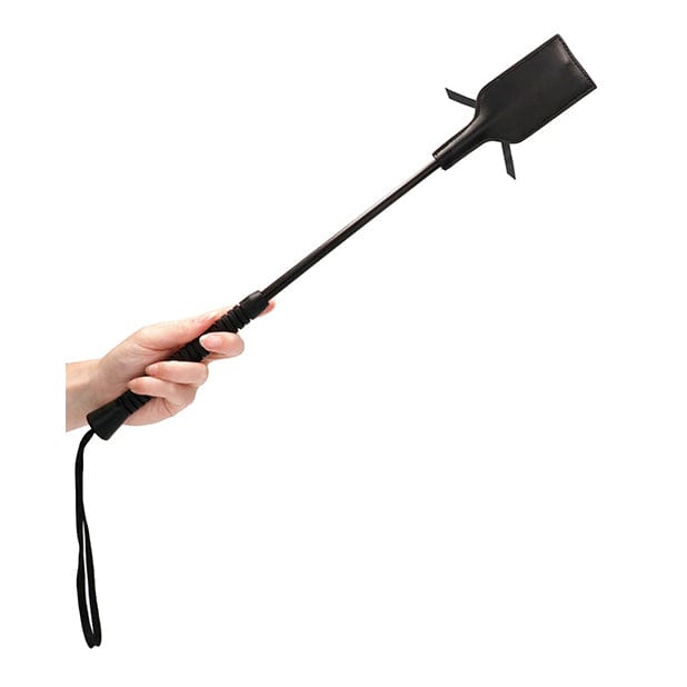 Shots - Ouch BDSM Rectangle Crop with Lace Large (Black) Paddle 625988931 CherryAffairs