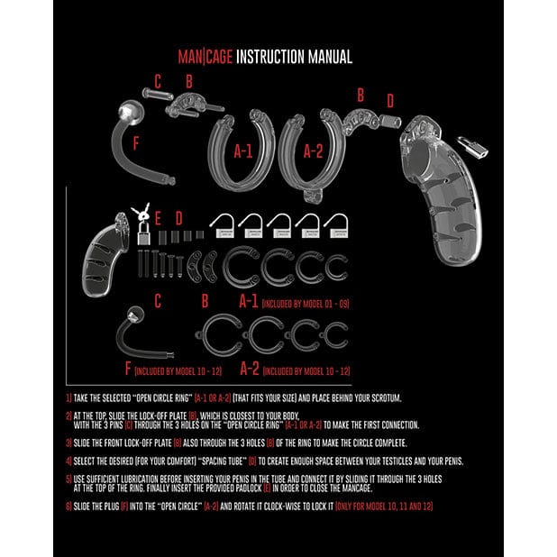 Shots - Man Cage Chastity 3.5" Cock Cage with Plug Model 10 (Clear) Plastic Cock Cage (Non Vibration) 625984604 CherryAffairs