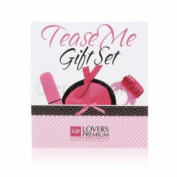 Lover's Premium - Tease Me Gift Set (Pink) Bullet (Vibration) Non Rechargeable - CherryAffairs Singapore