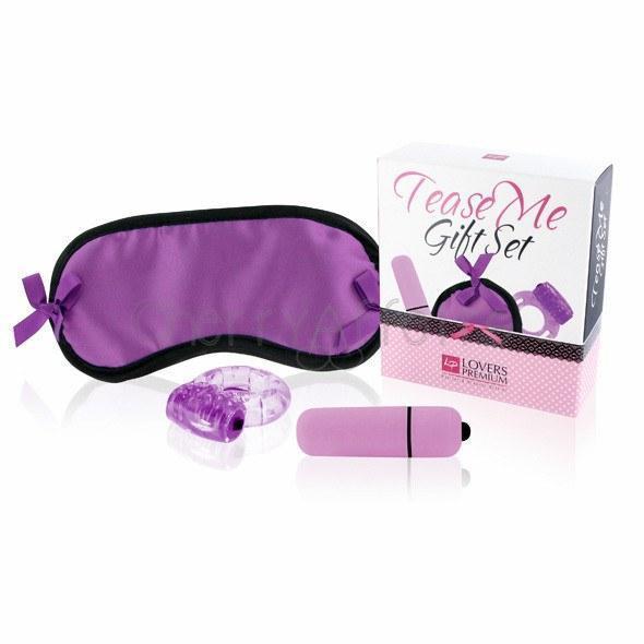 Lover's Premium - Tease Me Gift Set (Purple) Bullet (Vibration) Non Rechargeable - CherryAffairs Singapore
