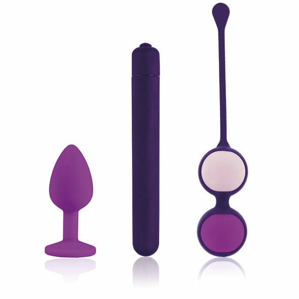 Rianne S - Essentials First Vibe Kit Anal Plug Vibrator Kegel Balls (Purple) Bullet (Vibration) Non Rechargeable 8717903272343 CherryAffairs