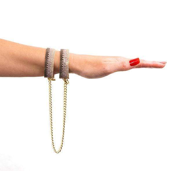 Rianne S - Icons Diamond Handcuffs Liz (Gold) Hand/Leg Cuffs 8717903273869 CherryAffairs