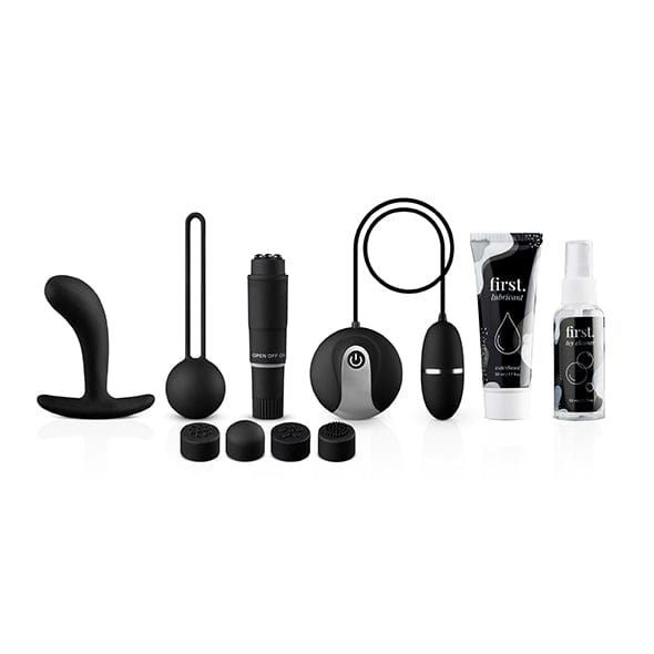 Loveboxxx - First Self Love [S]experience Beginners Starter Set (Black) Clit Massager (Vibration) Non Rechargeable 8719934003880 CherryAffairs