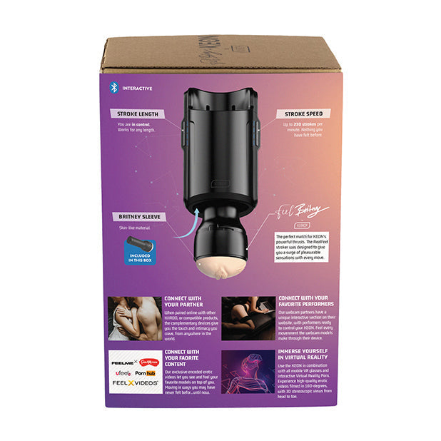 Kiiroo - Keon Feel Stars Collection Stroker Combo Set Britney Amber (Beige) - Beige - Masturbator Vagina (Vibration)